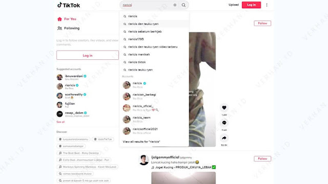 mencari id dan video tiktok tanpa aplikasi