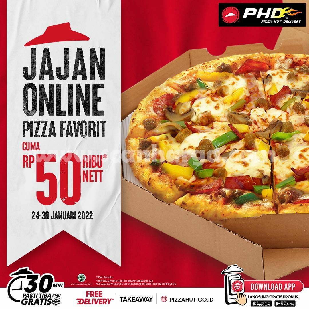 Promo PHD JAJAN ONLINE PIZZA FAVORITE HANYA Rp. 50.000