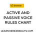 Active and passive voice rules chart