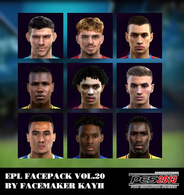 Premier League Facepack Vol.20 For PES 2013