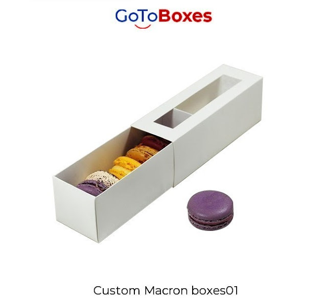 Get the best quality of the personalized Macrons Boxes of unique features at very discounted rates to get market recognition for your products at GoToBoxes.