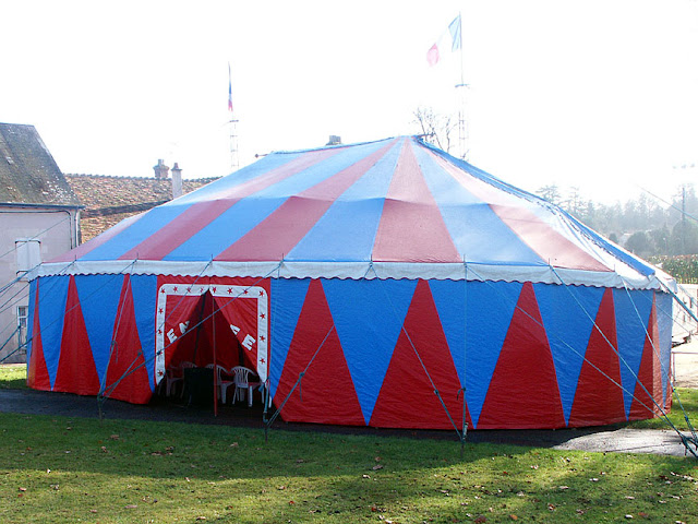 Circus tent, Indre et Loire, France. Photo by Loire Valley Time Travel.