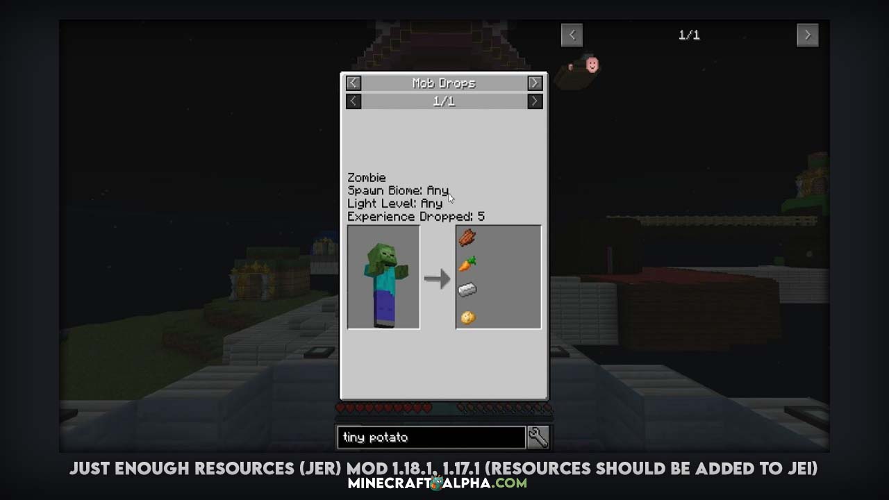 Just Enough Resources (JER) Mod 1.18.1, 1.17.1 (Resources should be added to JEI)
