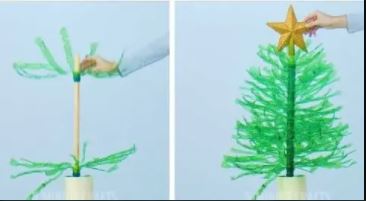 Como fazer uma árvore de natal com garrafas PET