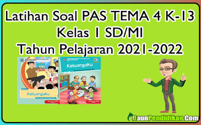 Latihan Soal PAS/UAS Ganjil Tema 4 Kelas 1 SD/MI Kurikulum 2013 TA. 2021-2022