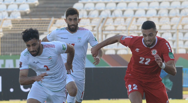 ملخص اهداف مباراة ايران ولبنان (2-1) تصفيات كاس العالم