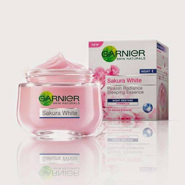 Garnier Sakura White untuk Kulit Sensitif dan Berjerawat - Pinkish Radiance Glowing Cream
