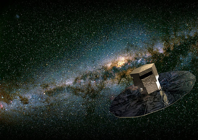 Млечный Путь покрыт темной материей? Впечатление художника от Гайи, отображающей звезды Млечного Пути