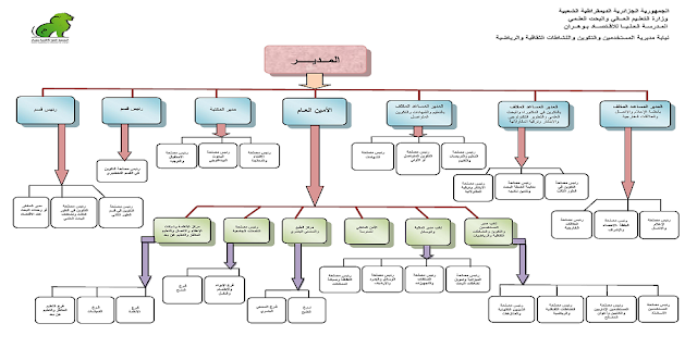 الهيكل التنظيمي للمدرسة