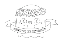 Wanna be me boo? ghost coloring page