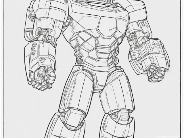 Robot man coloring page