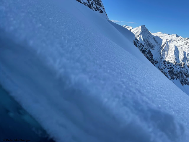 Oberflächenreif im Bereich der Ahornspitze in den Zillertaler Alpen (Foto: 26.01.2022)