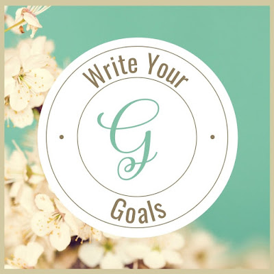 Write Your Goals - Labels Stickers - Printable - Spring Floral Monogram Design - 15 Free Image Pictures