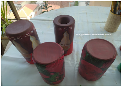 reciclagem de garrafas; vaso; garrafa cortada; decoração de natal;