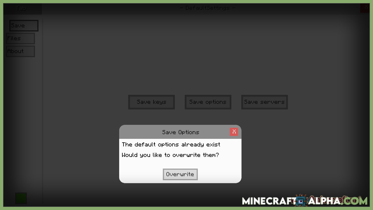 Minecraft DefaultSettings Mod 1.17.1 Minecraft DefaultSettings Mod 1.17.1