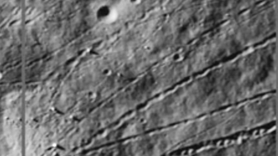 Here's the extraordinary tracks on the Moon.