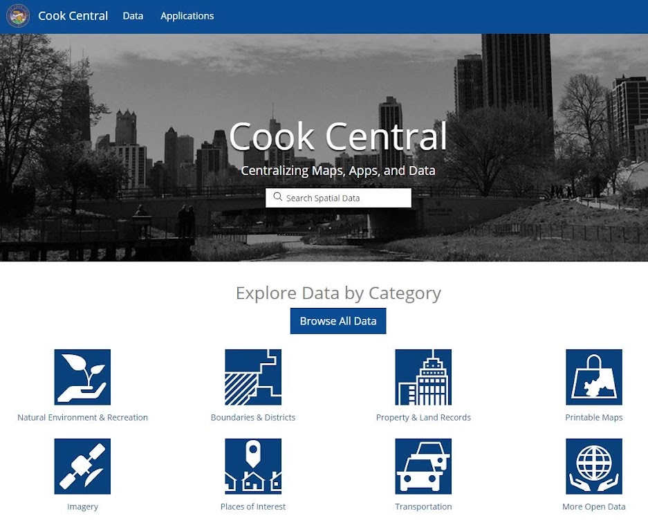 Homepage of the Cook Central website