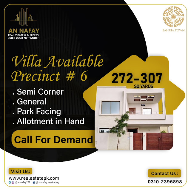 Villa Available For Sale In Precinct 6