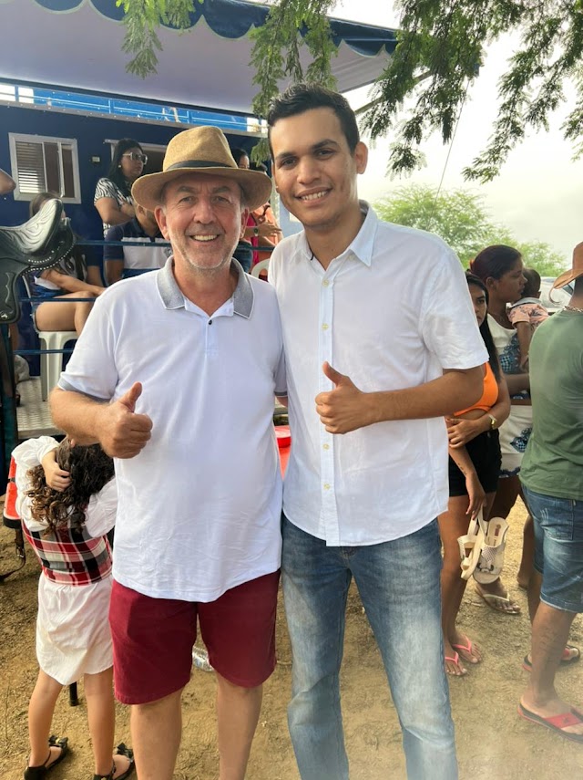Fortalecimento político: Maurício Filho recebe o apoio de Felipão ex-prefeito de Caiçara do Rio do Vento