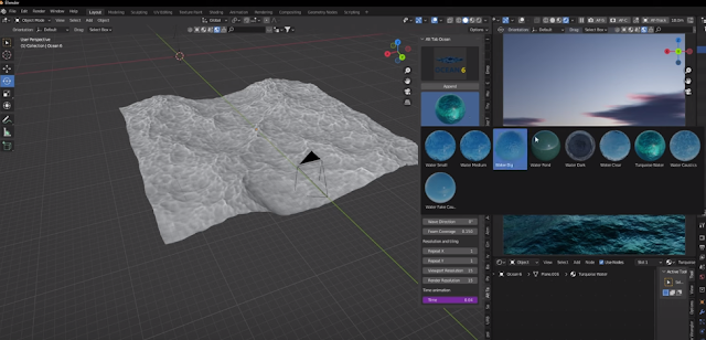 Alt Tab Ocean & Water Blender Addon