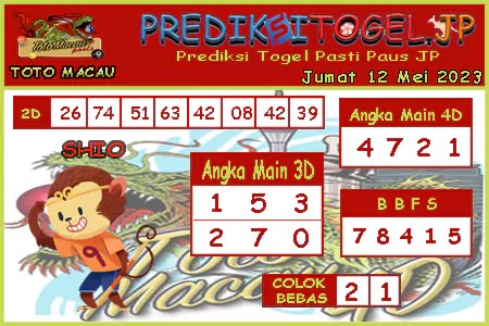 Prediksi Toto Macau JP Jumat 12 Mei 2023