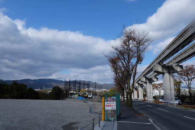 箕面の山々が見える