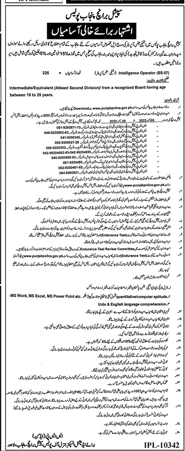 Latest Punjab Police Jobs 2023 Advertisement: