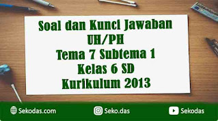 soal ulangan harian kelas 6 tema 7 subtema 1