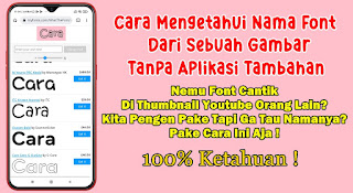 Cara Mengetahui Nama Font Dari Sebuah Gambar