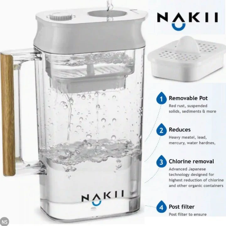 Nakii Water Purifier.Jug: NFP100 Water Filtration and Purification Jar - Designed to Remove Water Contaminants - Overview