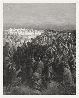 Enthusiasm of Crusaders at the First View of Jerusalem_GustaveDore_