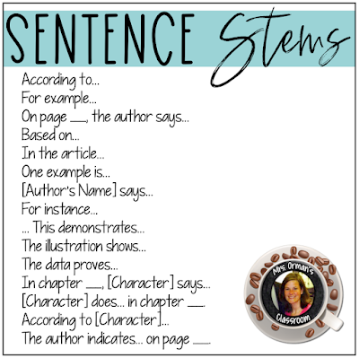 Sentence stems