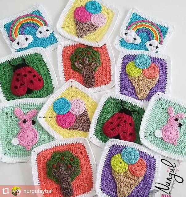 12 Apliques de Animalitos para Mantas de Bebé a Crochet 🦁🐘
