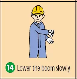 Lower the boom slowly signal