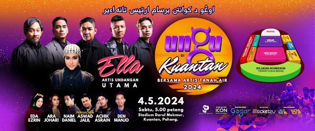 ELLA ARTIS UNDANGAN UTAMA KONSERT UNGU DI KUANTAN