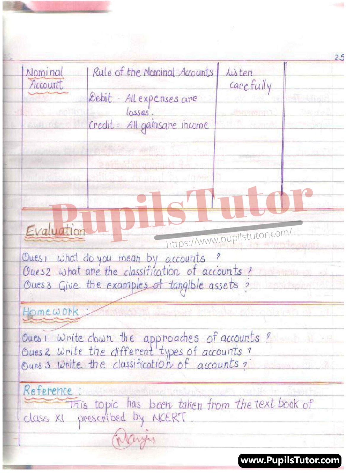 Real School Teaching 11 And 12th Class Free Accountancy Lesson Plan Basics Of Accounting [Page And Image Number 7] – www.pupilstutor.com