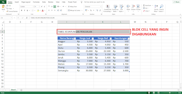 Cara Menggabungkan Beberapa Cell Menjadi Satu Di Microsoft Excel