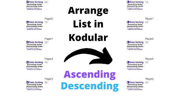 Arrange your list in ascending/descending order in kodular without extension