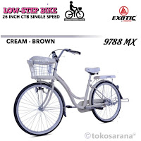 Sepeda kota exotic et9788mx low-step mini city bike