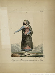 Название :  Paysanne béarnaise des environs de Pau Автор  :  Lecomte, Hippolyte (1781-1857). Illustrateur