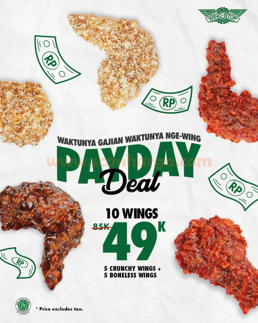 Promo WINGSTOP Payday Deal 10 Wings hanya 49Ribuan