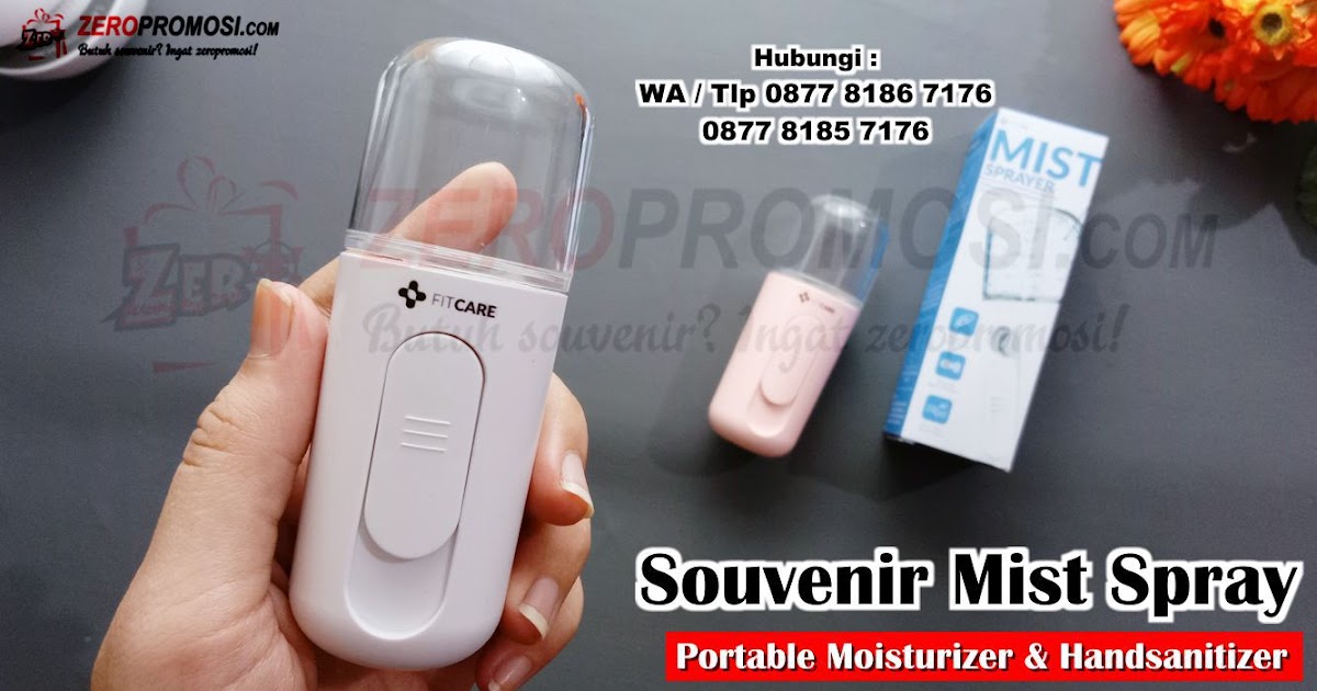Souvenir Fitcare Portable Nano Mist Sprayer Multifungsi Bisa Cetak Logo