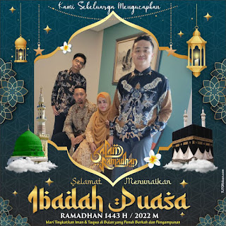 Desain Twibbon Ucapan Puasa Ramadhan 1443H CDR PSD