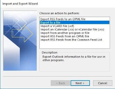 export a file
