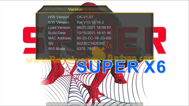 SPIDER SUPER X6 1507G 1G 8M NEW SOFTWARE WITH ACTION IPTV 19 OCTOBER 2021