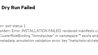 Microfocus -  Failed Deploy NOM 2022.11 with a message " err: exit status 1   stderr: Error: INSTALLATION FAILED: rendered manifests contain a resource that already exists."