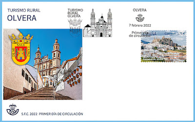 Filatelia - Olvera (Turismo rural) - 2022 02 07 - Sobre Primer día