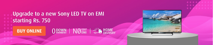 Grab the exciting deals on Sony Led TV on Bajaj Finserv EMI Store