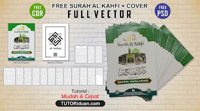 Free Surah Al Kahfi & Cover Full Vector PSD