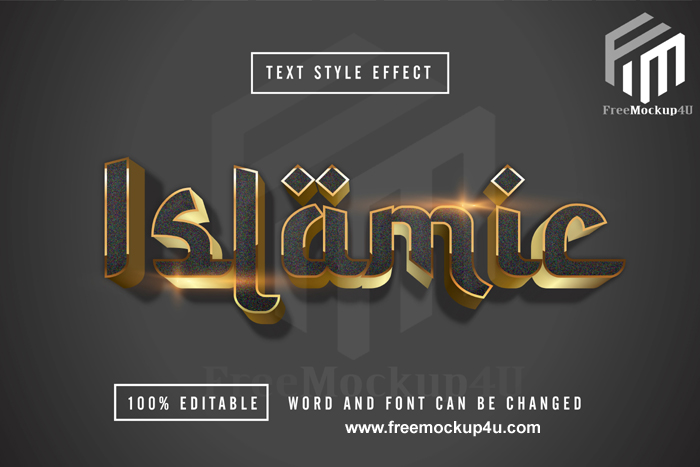 Islamic Text Effect Editable Premium Download